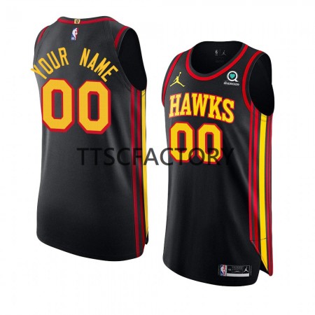 Camiseta Hombre NBA Atlanta Hawks Personalizadas Jordan 2022-23 Statement Edition Negro Swingman